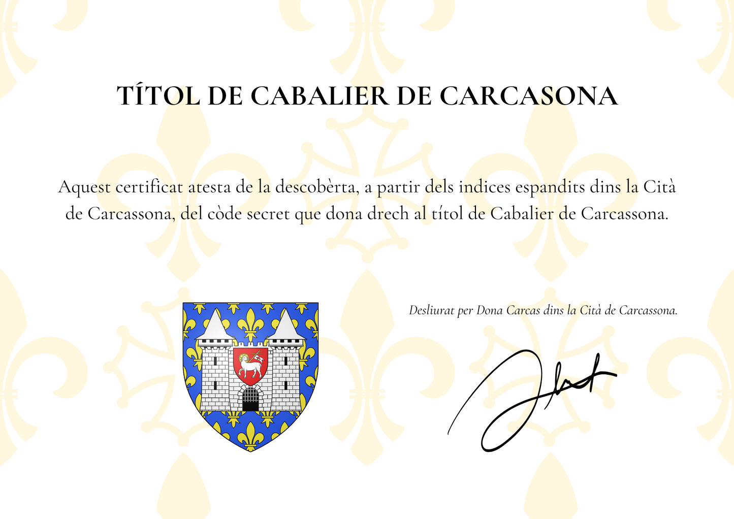 TITLE OF KNIGHT OF CARCASSONNE FOR KIDS