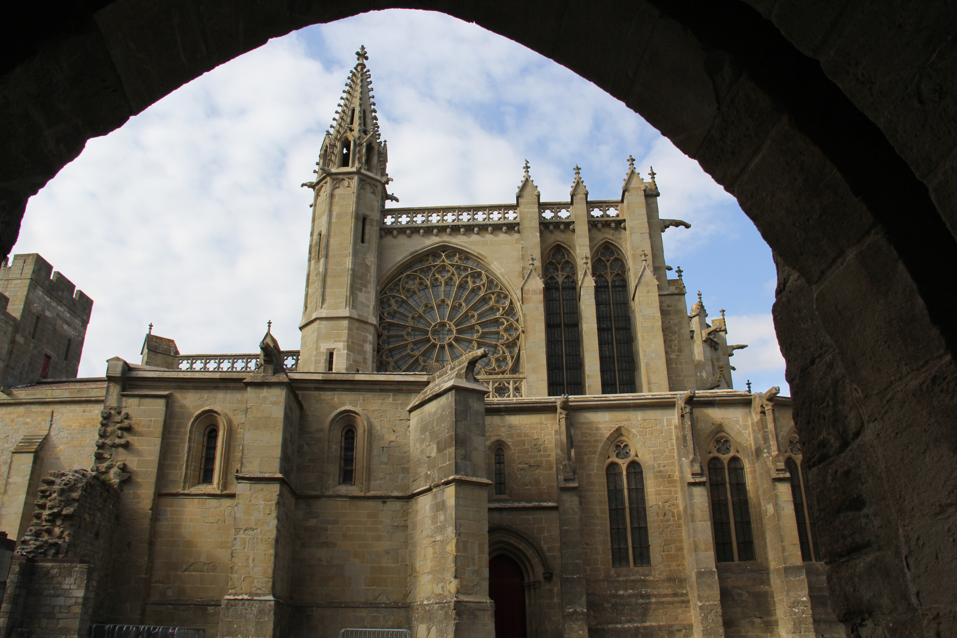 Carcassonne Medieval Citadel Basilica Saint-Nazaire Occitanie France Aude facade