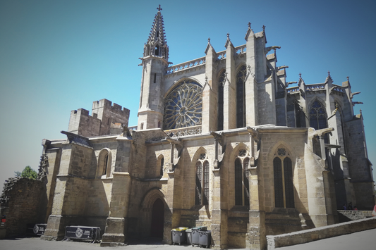 Saint-Nazaire Basilica Church Cathedral in Carcassonne City Cité médiévale de Carcassonne Occitanie Aude France South of France Castle and Ramparts